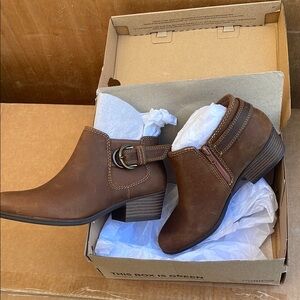 Clark’s Brown Ankle Boots with Buckle